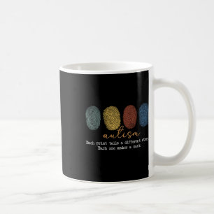 Retro Fingerprint Autism Coffee Mug