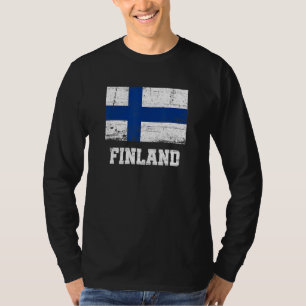 Retro Finland Flag Vintage Finnish Pride T-Shirt