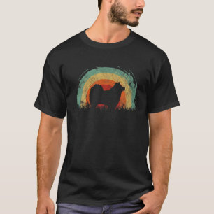 Retro Finnish Lapphund Vintage Rainbow Dog Men Wom T-Shirt