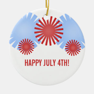 Retro Fireworks Customisable Ornament