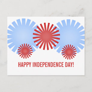 Retro Fireworks Fourth of July Postcard