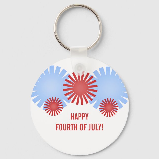 Retro Fireworks Keychain (Front)