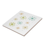 Retro Fireworks Starbursts Colourful Mid-century Tile<br><div class="desc">Elevate your tiling project with this fabulous retro firework starburst mid century style ceramic tile. It will add that POP you're looking for!</div>