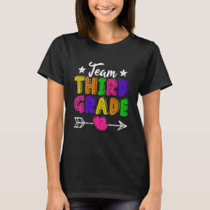 Retro First Day Of School Team Third Grade Back To T-Shirt