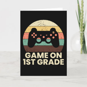Retro First Grade Gamer Back to School Kids Gift Card