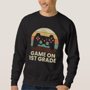 Retro First Grade Gamer Back to School Kids Gift Sweatshirt