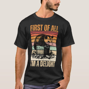 Retro 'First of All, I'm a Delight' Angry Opossum T-Shirt