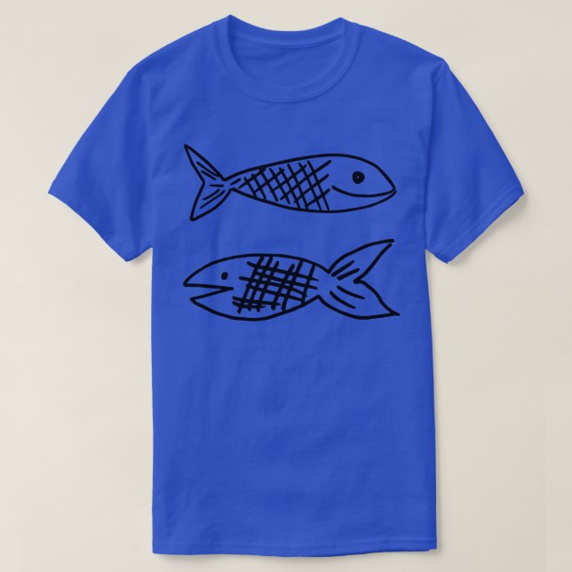 Retro Fish Design T-Shirt (Design Front)