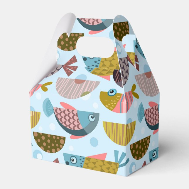 Retro Fish Favour Box (Front Side)