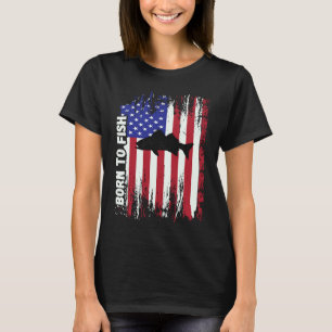 Retro Fishing Born To Fish Men Women Striper Fishi T-Shirt