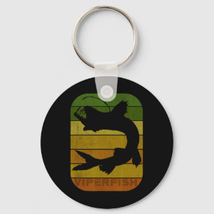Retro Fishing Deep Sea Fish Anglerfish Ichthyology Key Ring