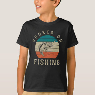 Retro Fishing Hook Pun Funny Bass Fishing T-Shirt