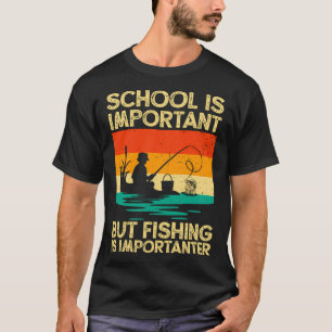 Retro Fishing Shirt - School is Important Design