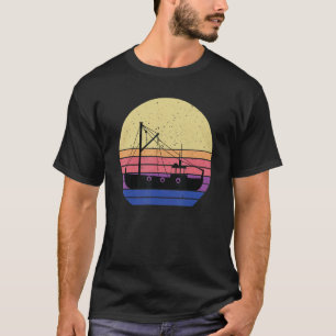 Retro Fishing Trawler Apparel Fishermen Boat T-Shirt