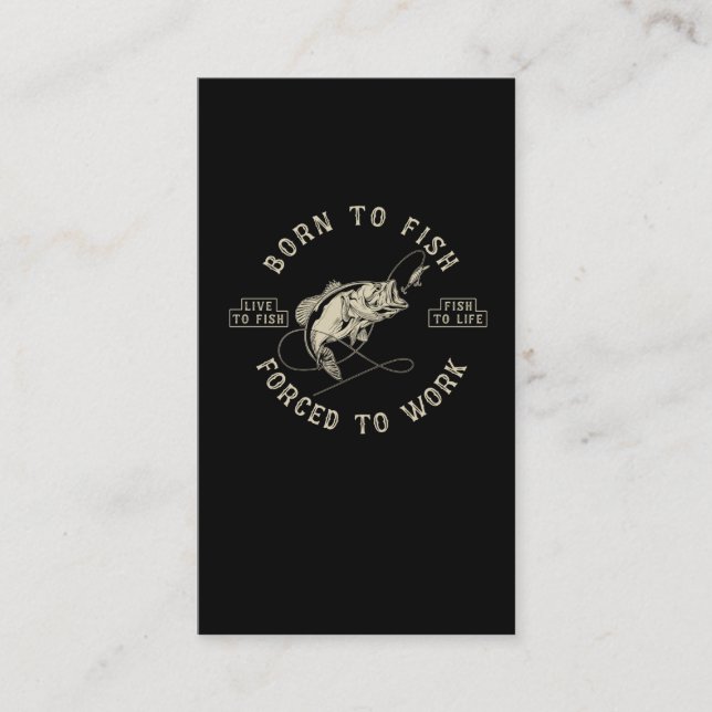 Retro Fishing Work Humour Sarcastic Fisherman Business Card (Front)