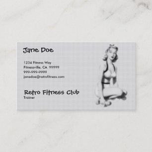 Retro Fitness B/W Business Card