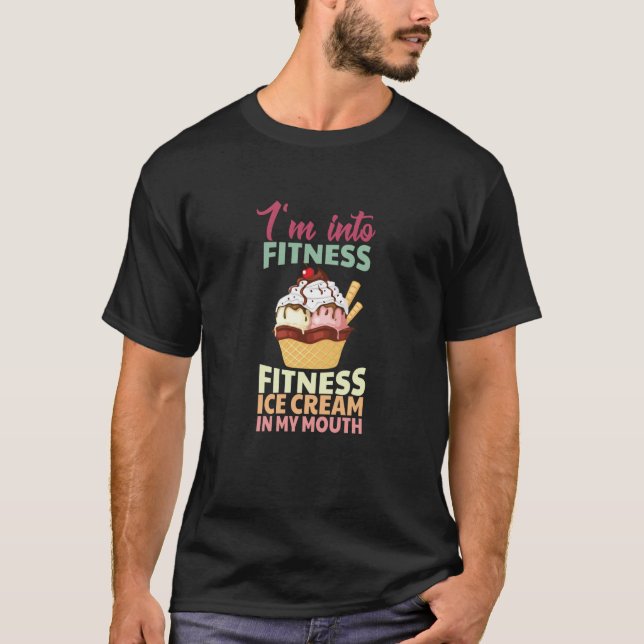 Retro Fitness Expert Ice Cream Gym  Fitness Ice Cr T-Shirt (Front)