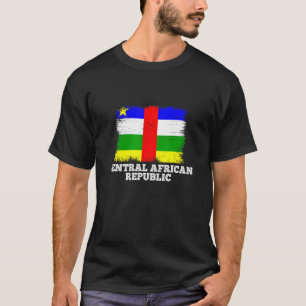 Retro Flag Central African Flag Central African Re T-Shirt