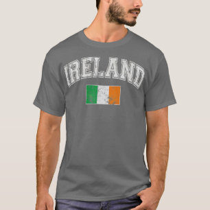 Retro Flag of Ireland Irish St Patricks Day T-Shirt