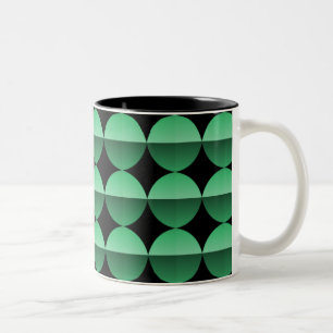 Retro Flair Mug, Vibrant Green Two-Tone Coffee Mug