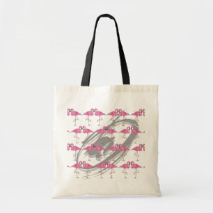 RETRO Flamingo Beach Tote Shopping Travel bag