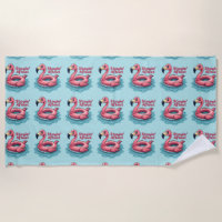 Retro Flamingo Float Funny Summer