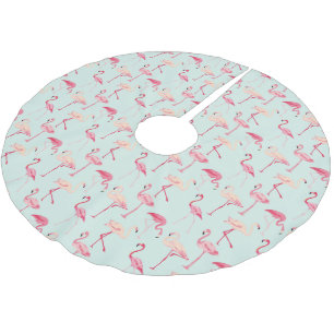 Retro Flamingo Pattern Brushed Polyester Tree Skirt