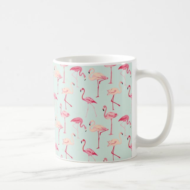 Retro Flamingo Pattern Coffee Mug (Right)