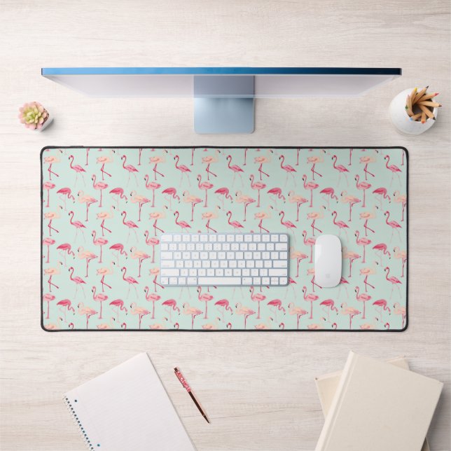 Retro Flamingo Pattern Desk Mat (Office 1)
