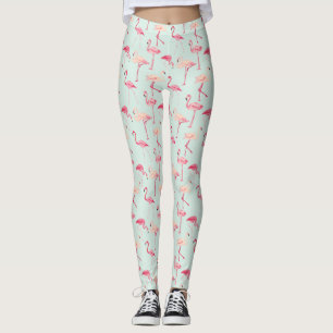 Retro Flamingo Pattern Leggings