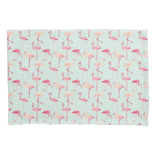 Retro Flamingo Pattern Pillowcase