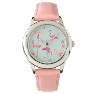Retro Flamingo Pattern Watch