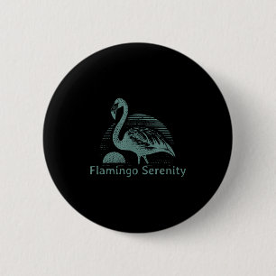 Retro Flamingo Sunset Funny 70s 80s 90s Men Women 6 Cm Round Badge