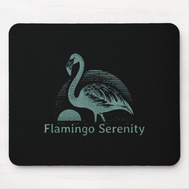 Retro Flamingo Sunset Funny 70s 80s 90s Men Women  Mouse Mat (Front)
