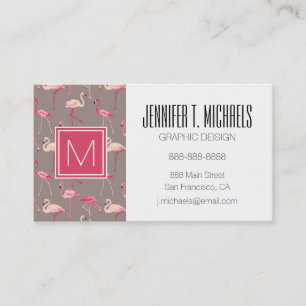 Retro Flamingos Business Card