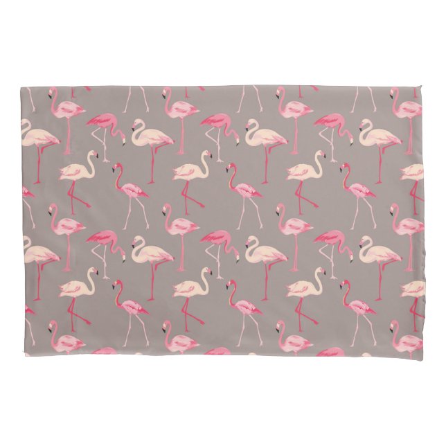 Retro Flamingos Pillowcase (Front-Left)