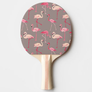 Retro Flamingos Ping Pong Paddle