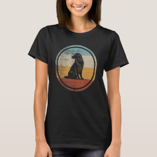 Retro Flat Coated Retriever Dog T-Shirt