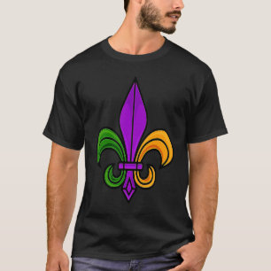 Retro Fleur De Lys Mardi Gras Outfit For Women New T-Shirt