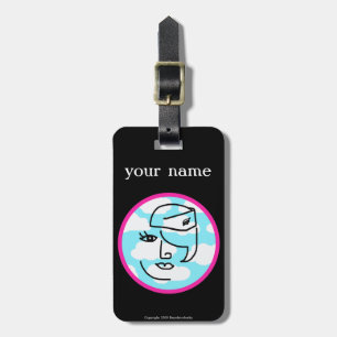 Retro Flight Attendant Personalised Luggage Tag #2