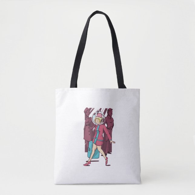 Retro Flight Attendant Tote Bag (Front)
