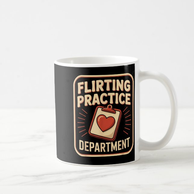 Retro Flirting Practice Department Funny Valentine Coffee Mug (Right)