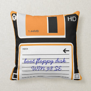 Retro Floppy Disc Drive Pillow