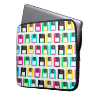 Retro Floppy Disc Pixel Pattern Colourful