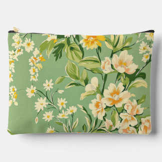 Retro Floral  Accessory Pouch