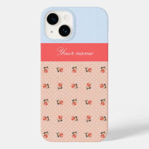 Retro floral and polka dots Case-Mate iPhone 14 case