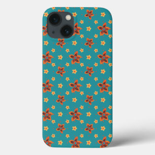 Retro Floral and Polkas on Teal iPad Mini Case