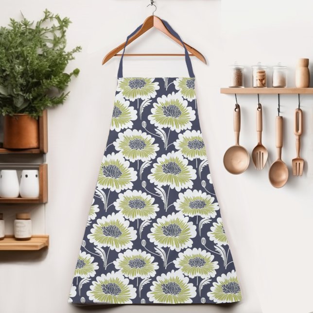 Retro Floral Apron (Whether you're baking, painting, or gardening, this personalized apron adds flowers to your day!)