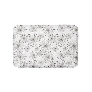 Retro floral background bath mat