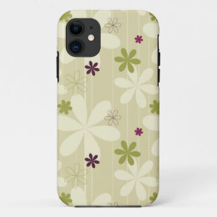 Retro Floral Background iPhone 11 Case